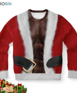 african black santa with muscle ugly christmas sweater 1 eehypj