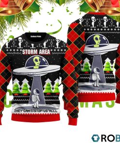 Alien Stop Area Ugly Christmas Sweater RB4454
