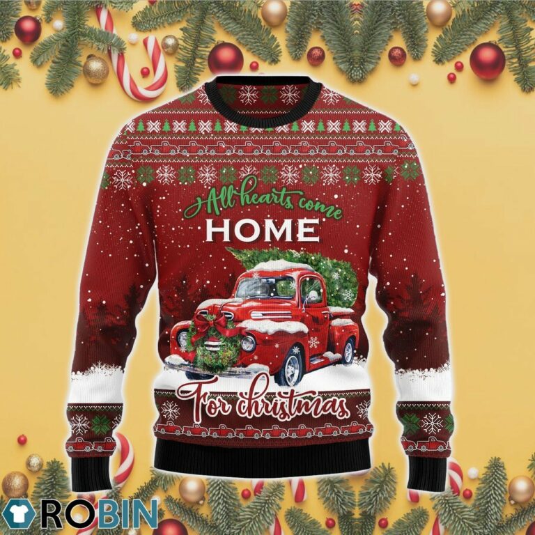 All Hearts Come Home Ugly Christmas Sweater RB4443