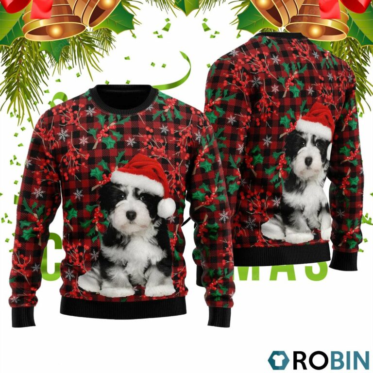 All I Want For Christmas Is A Bichon Havanese Dog Pattern Ugly Christmas Sweater RB2442