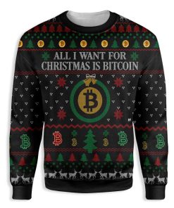 All I Want For Christmas Is Bitcoin Ugly Christmas Sweatshirt – Sweater