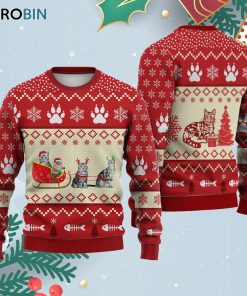 American Shorthair Cat Reindeer Ugly Christmas Sweatshirt – Sweater