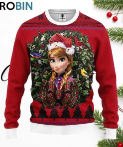 Anna Frozen Princess Noel Merry Christmas Ugly Christmas Sweater