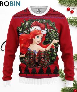 Ariel The Little Mermaid Noel Merry Christmas Ugly Christmas Sweater