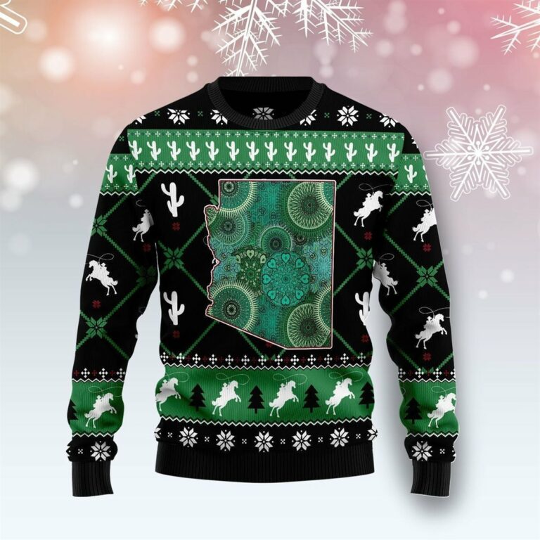 Arizona USA Symbols Pattern Christmas Ugly Sweatshirt, Sweater