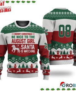 August Girl All Merry Christmas Be Nice Ugly Sweatshirt, Sweater