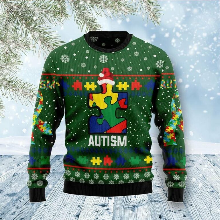Autism Christmas Ugly Sweatshirt, Sweater