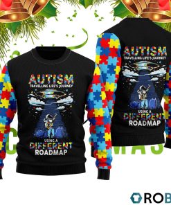 Autism RBing A Different Roadmap 3D Print Ugly Christmas Sweater RB2037 Autism RBing A Different Roadmap 3D Print Ugly Christmas Sweater RB2037