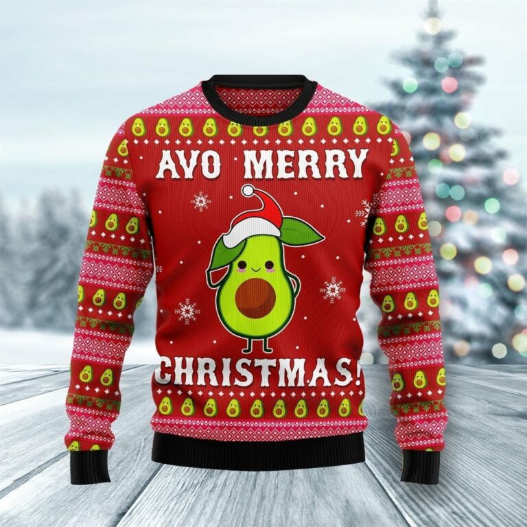 Avo Merry Christmas Ugly Christmas Sweatshirt, Sweater