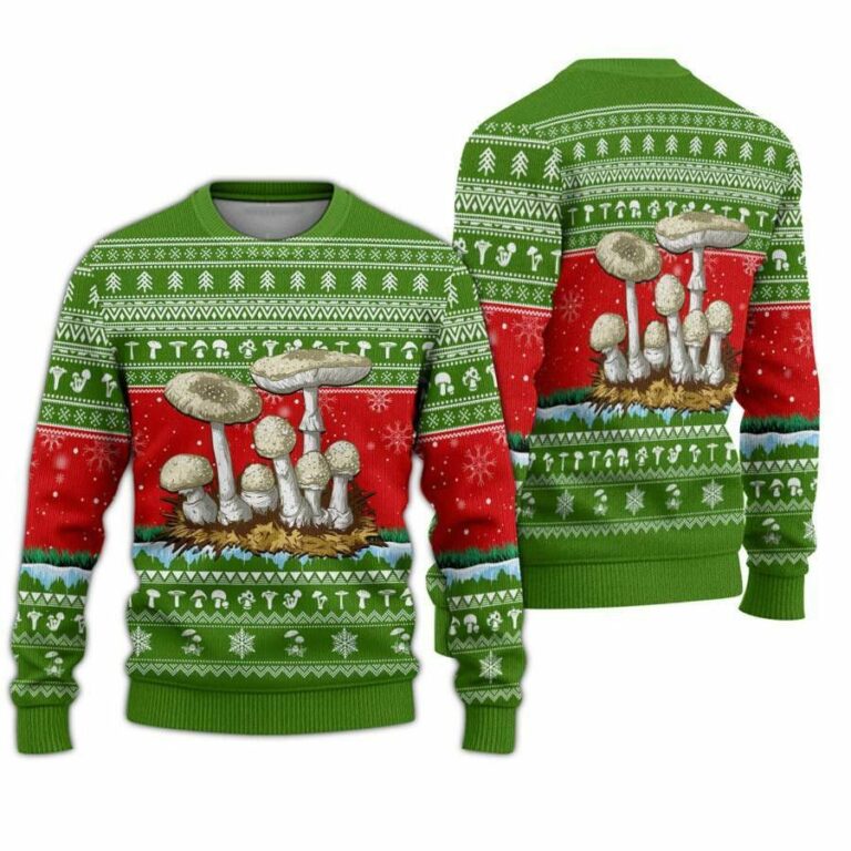 Awesome Mushroom Christmas Ugly Sweatshirt, Sweater