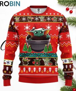 baby yoda ugly christmas sweater red 1 tluh77