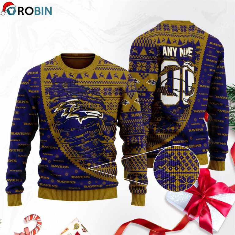Baltimore Ravens Ugly Christmas Sweater, Sweatshirt SWT140