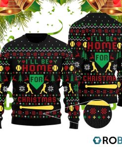 Baseball Home Run 3D Print Ugly Christmas Sweater RB2003