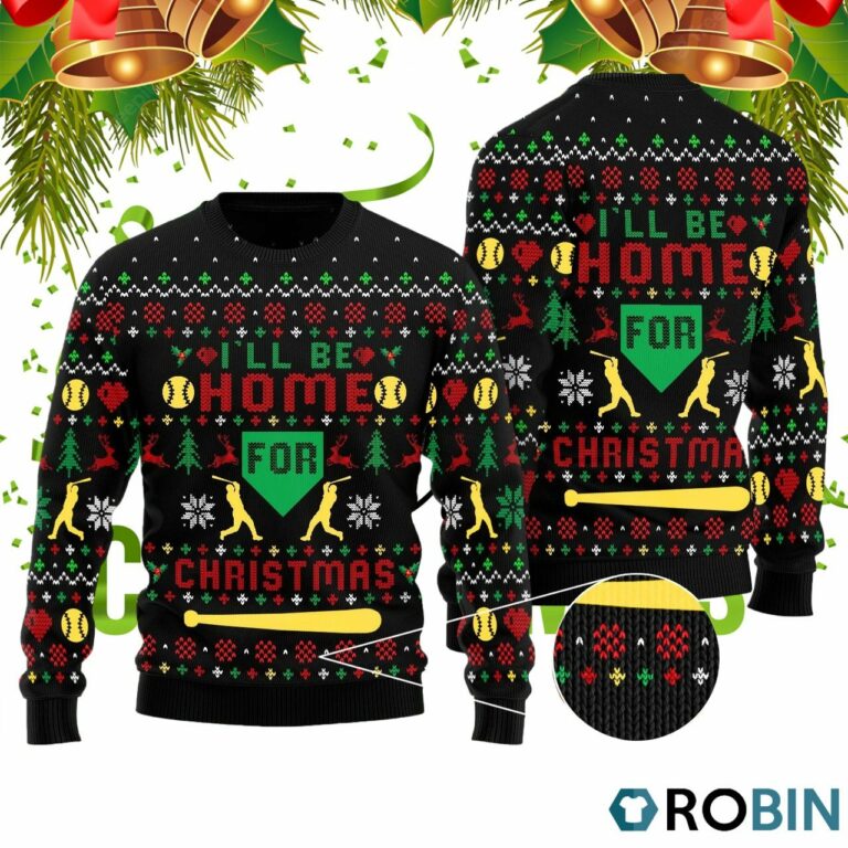 Baseball Home Run 3D Print Ugly Christmas Sweater RB2003