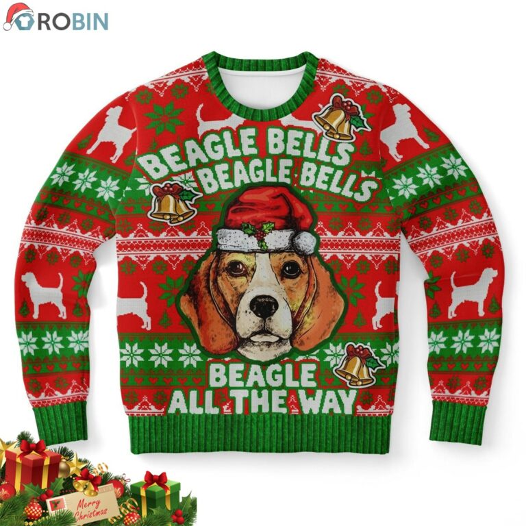 Beagle Bells Beagle Bells All The Way Ugly Christmas Sweater
