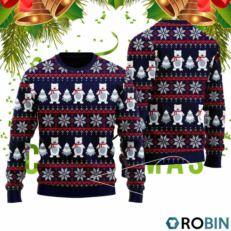 Bear Christmas In Somewhere 3D Print Ugly Christmas Sweater RB2030