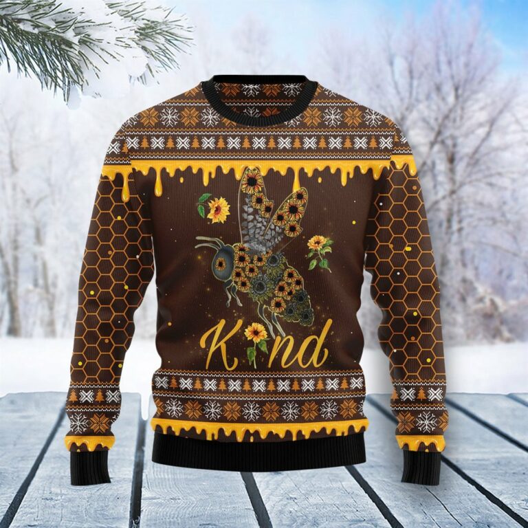 Bee Kind Sunflower Ugly Sweatshirt, Sweater
