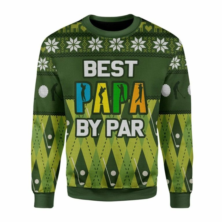 Best Papa By Par All Over Print Ugly Sweatshirt, Sweater