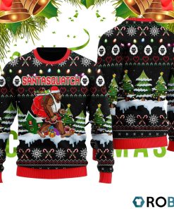 Bigfoot Christmas Santasquatch 3D Print Ugly Christmas Sweater RB4245