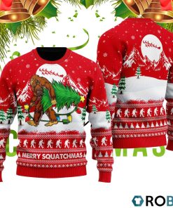 Bigfoot Mery Squatchmas Ugly Christmas Sweater RB4407