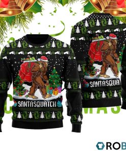 Bigfoot Santasquatch Ugly Christmas Sweater RB4455