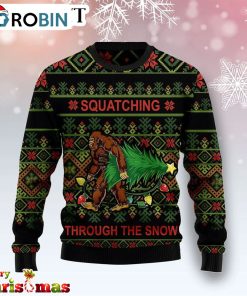 Bigfoot Snow Christmas Sweater – Best Xmas Gift