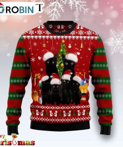 Black Cat Family Christmas Ugly Christmas Sweater – Best Xmas Gift