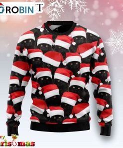 Black Cat Group Ugly Christmas Sweater – Best Xmas Gift