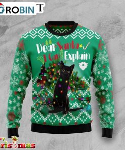Black Cat I Can Explain Ugly Christmas Sweater – Best Xmas Gift
