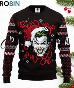 black joker ugly christmas sweater 1 ukycsz