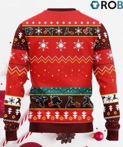 Black Panther Ugly Christmas Sweater Red Brown