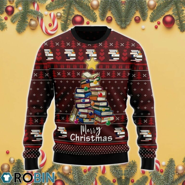 Book For Christmas Ugly Christmas Sweater RB5203