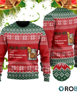 Bourbon Noun 3D Print Ugly Christmas Sweater RB3422