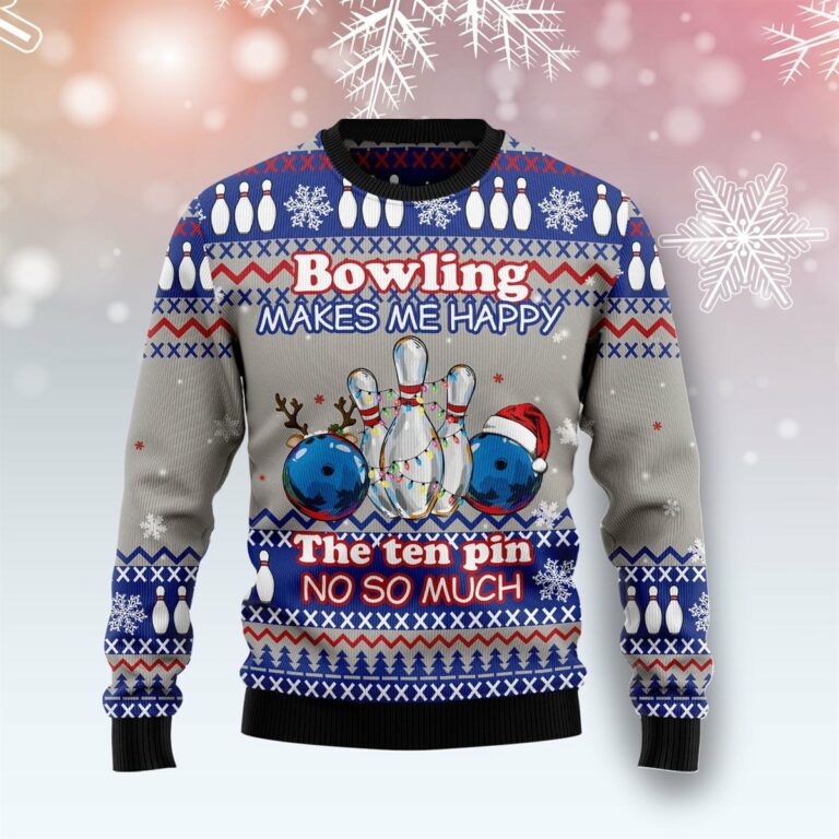 Bowling Merry Christmas Christmas Ugly Sweatshirt, Sweater