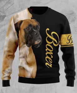 Boxer Half Cool Christmas Ugly Sweatshirt, Sweater