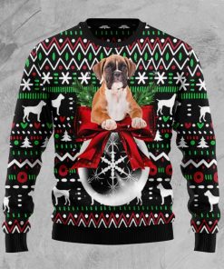 boxer xmas ball ugly sweatshirt sweater 1 vderly