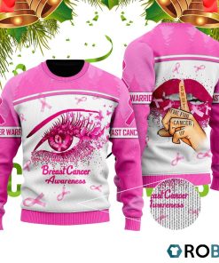 Breast Cancer Awareness 3D Print Ugly Christmas Sweater RB4098