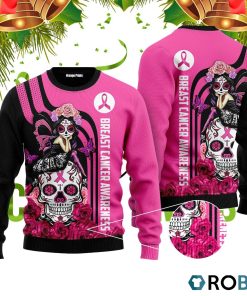 Breast Cancer Awareness 3D Print Ugly Christmas Sweater RB4027