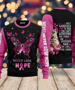 Breast Cancer Warrior Christmas Ugly Sweatshirt, Sweater