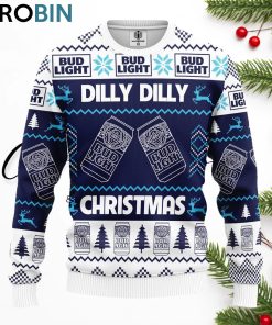 bud light dilly ugly christmas sweater 1 htx7xq