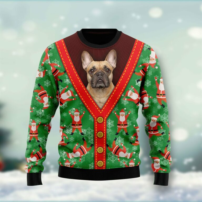 Bulldog Christmas Ugly Sweatshirt, Sweater