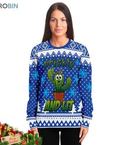 Cactus Prickly and Lit Ugly Christmas Sweatshirt, Sweater