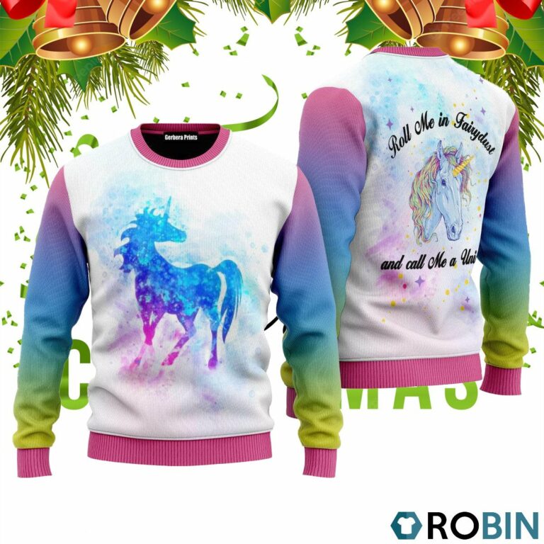 Call Me A Unicorn 3D Print Ugly Christmas Sweater RB2245
