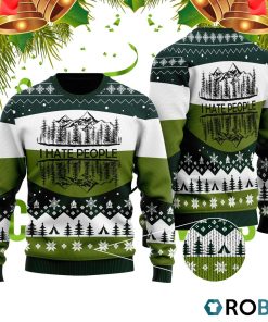 Camping I Hate People Ugly Christmas Sweater RB3082