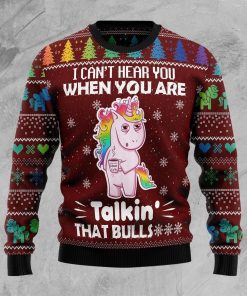 Cant Hear You Unicorn All Over Print Ugly Sweatshirt, Sweater