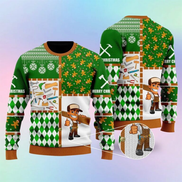 Carpenter Christmas Ugly Sweatshirt, Sweater