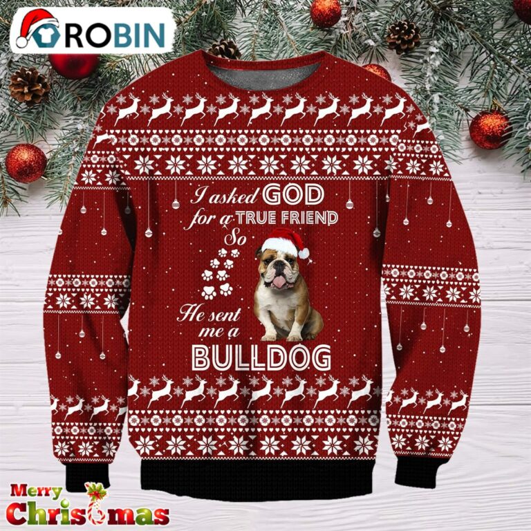 Cat Asked God For A True Friend Ugly Christmas Sweater – Best Xmas Gift