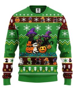 cat cute witcher noel mc christmas ugly sweatshirt sweater 1 skptem