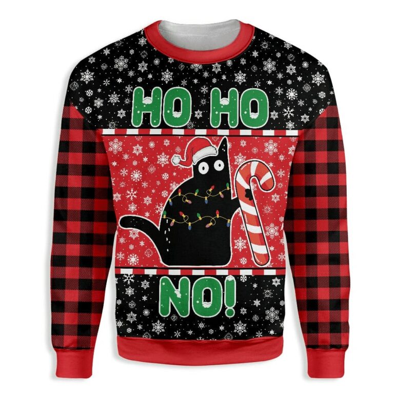 Cat Ho Ho No Christmas Christmas Ugly Sweatshirt, Sweater