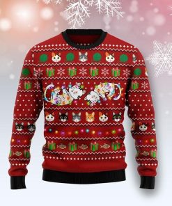 Cat Light Ugly Christmas Sweatshirt, Sweater